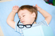 Cute little boy is sleeping
