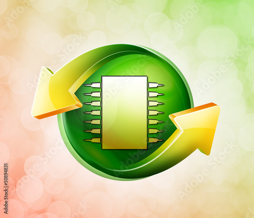 Illustration: On behalf of the spring green icon On behalf of the spring green icon