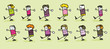Personnage qui font une chorégraphie