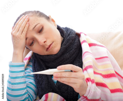 Photo: Suffering from influenza Suffering from influenza