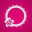 pink background with a floral frame