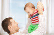 happy father with adorable baby