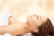 beautiful woman in spa salon