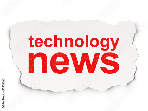 Illustration: News concept: Technology News on Paper background News concept: Technology News on Paper background
