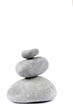 Rocks piled on white