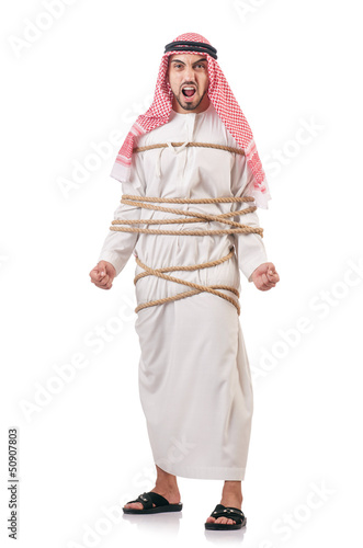 Photo: Arab businessman isolated on white Arab businessman isolated on white