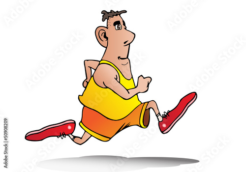 Illustration: man jogging man jogging