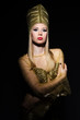 Young model in personification of egyptian beauty
