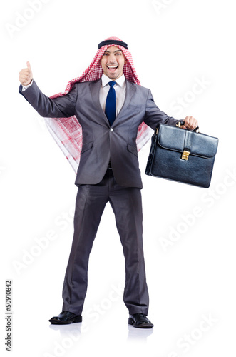 Photo: Arab businessman isolated on white Arab businessman isolated on white