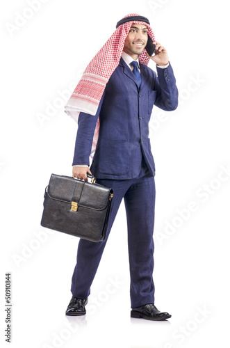 Photo: Arab businessman isolated on white Arab businessman isolated on white