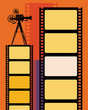 Abstract cinema background, vector illustration