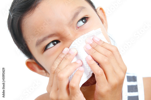 Photo: Girl With Common Cold Girl With Common Cold