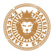 Stamp with Lion head and the word exclusive written inside