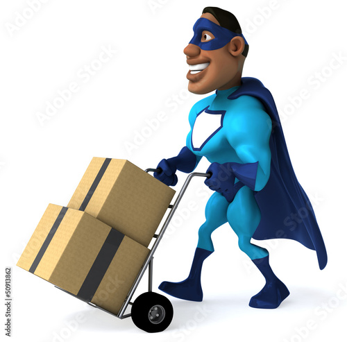 Illustration: Black superhero Black superhero
