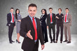 young business man welcoming to the team