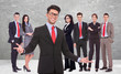 business man welcoming you to his successful team