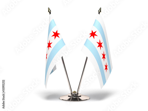 Illustration: Miniature Flag of Chicago Miniature Flag of Chicago