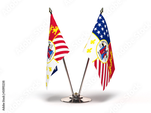 Illustration: Miniature Flag of Detroit Michigan Miniature Flag of Detroit Michigan