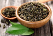 Photo: Dried green tea Dried green tea