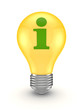 Yellow lamp with info symbol.
