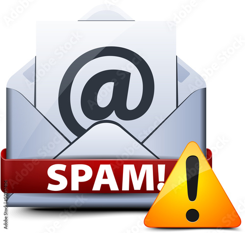 Illustration: Spam! Hazard sign Spam! Hazard sign