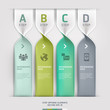 Modern spiral step options banner. Vector illustration.