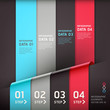 Modern origami style options banner. Vector illustration.