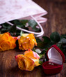 Roses and brilliants as a gift
