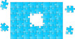 blauer Puzzle Rahmen