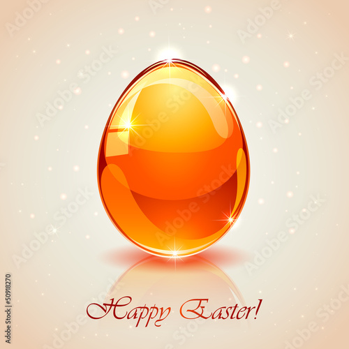 Vector: Glass Easter egg Glass Easter egg