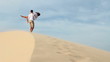 Video: Loving couple hiking in the desert Loving couple hiking in the desert