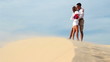 Video: Loving couple hiking in the desert Loving couple hiking in the desert