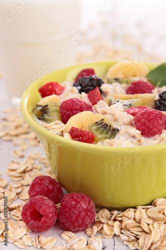 Photo: oatmeal with fruits oatmeal with fruits