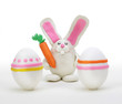 Photo: plasticine rabbit with easter egg plasticine rabbit with easter egg