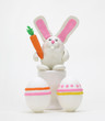 Photo: plasticine rabbit with easter egg plasticine rabbit with easter egg