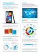 Modern Infographic with a touch screen smartphone