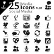 Social media icons set, basic series