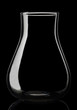 Conical flask on black background