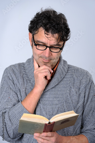 Photo: man is reading man is reading