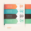 Modern arrow origami style step up options banner. Vector