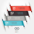 Modern origami style options banner. Vector illustration.