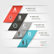 Modern business steb origami style options banner. Vector