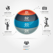 Abstract globe infographics communication technology element