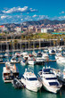 yachts lying at Port Vell. Barcelona, Spain