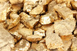 Golden nuggets close-up