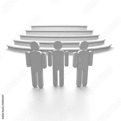 Illustration: aufstieg, treppe, projekt, herausforderung, aufstieg, treppe, projekt, herausforderung,
