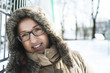 canvas print picture - Winterliches Portrait