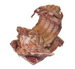 isolated smoke dried meat ribs on white background