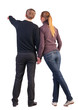 Back view of young couple