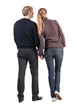 Back view of young couple